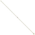 10k Polished Bezel-set 3.7mm CZ Anklet - Image 2