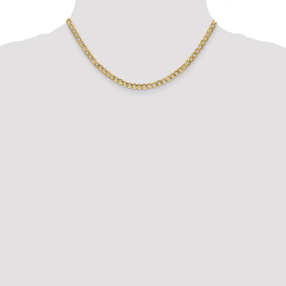 10k 4.3mm Semi-Solid Curb Link Chain - Image 4