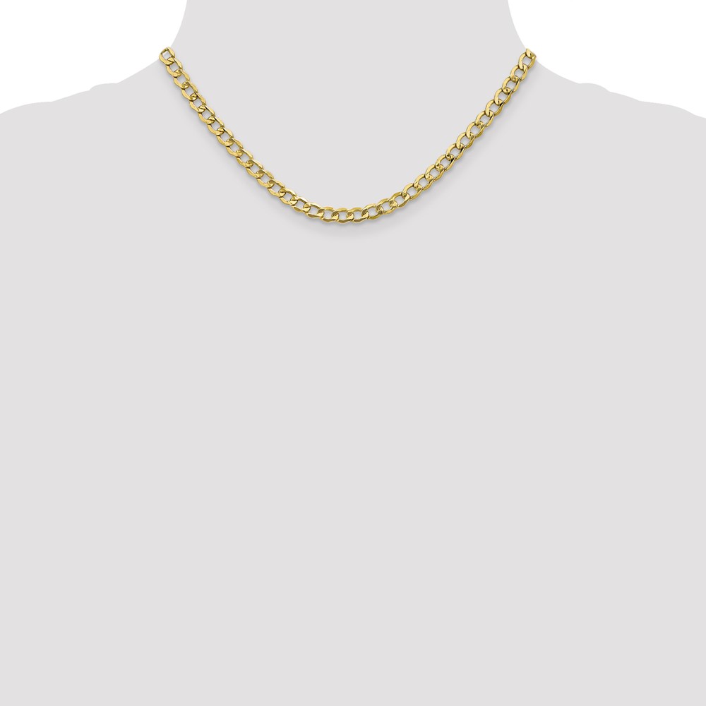 10k 5.25mm Semi-Solid Curb Link Chain - Image 4