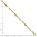 10k Tri-color Gold Black Hills Roses Bracelet - Image 3
