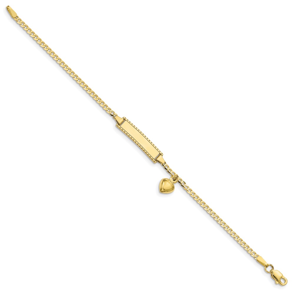 10k Flat Curb Link ID Bracelet - Image 2