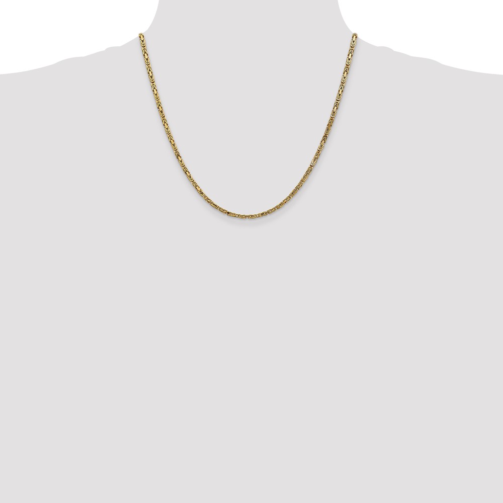 10K 2.5mm Byzantine Chain - Image 4