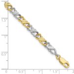 10k Two-Tone Solid Polished Fancy Bracelet - Image 5