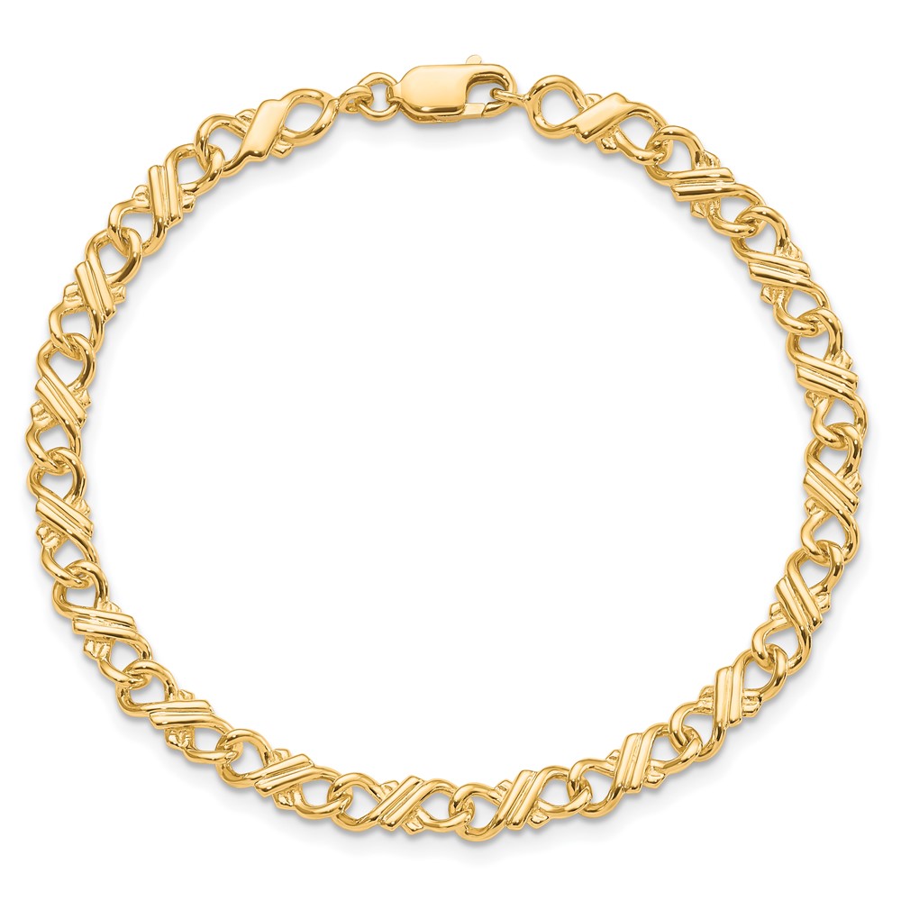 10k Solid Polished Fancy Bracelet - Image 3
