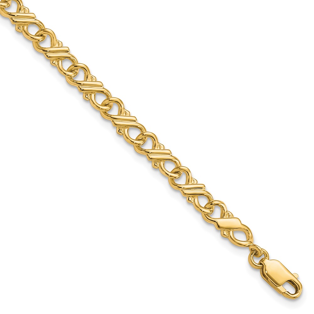 10k Solid Polished Fancy Bracelet - Image 1