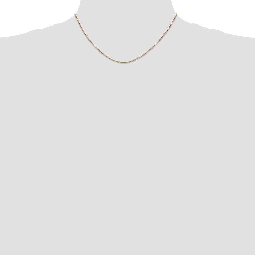 10k .7mm Box with Lobster Clasp Chain - Image 4