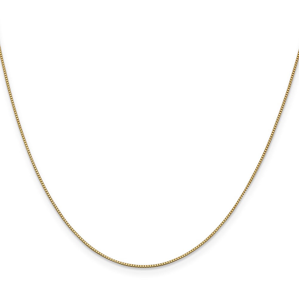 10k .7mm Box with Lobster Clasp Chain - Image 2