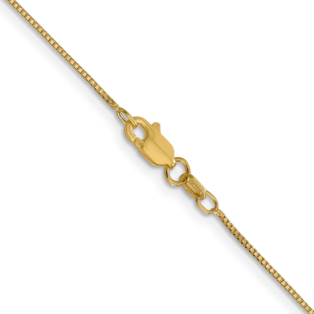 10k .7mm Box with Lobster Clasp Chain - Image 3