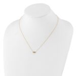10K Polished CZ Evil Eye Necklace - Image 3
