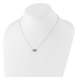 10K Polished CZ Evil Eye w/2 in ext Necklace - Image 3
