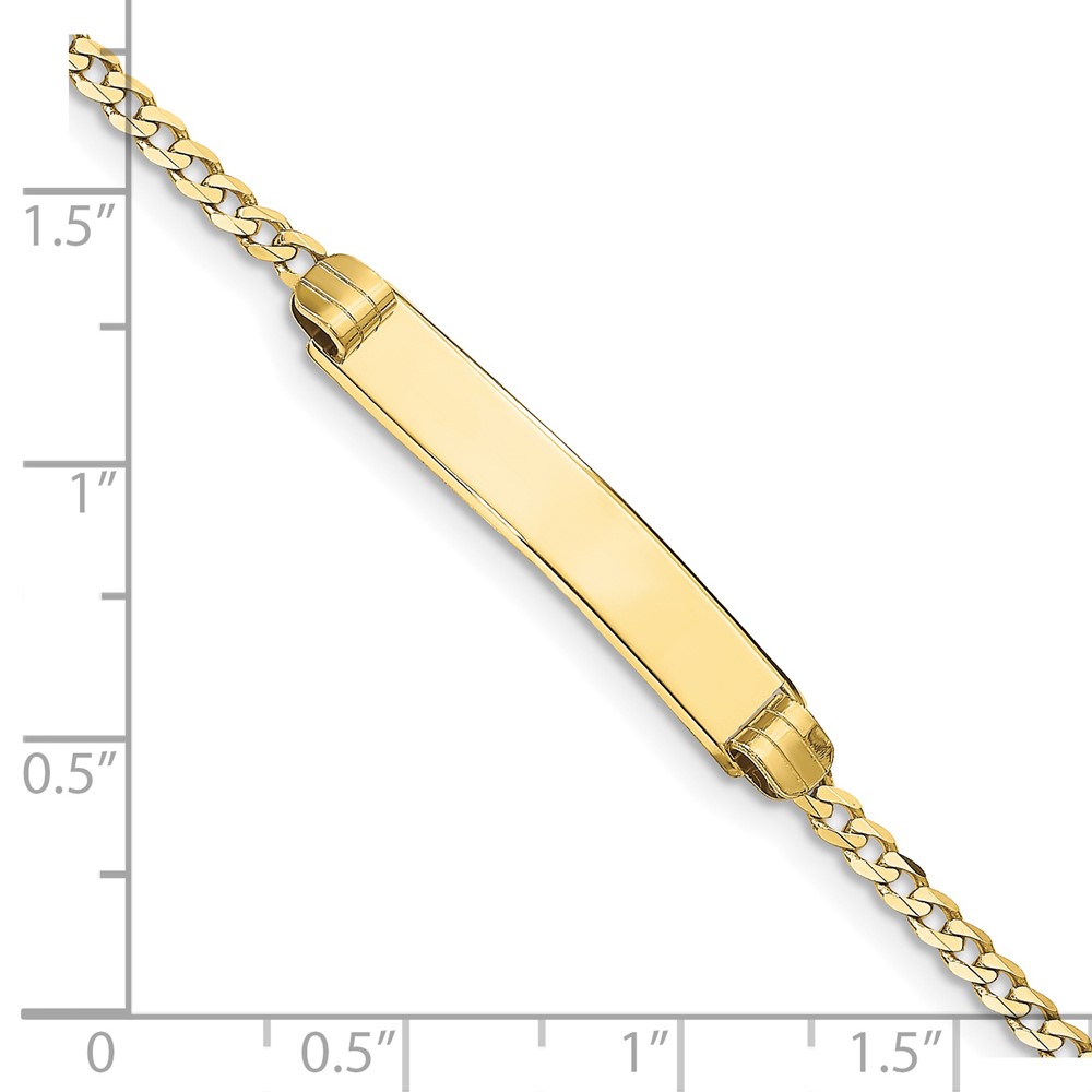 10k Flat Curb Link ID Bracelet - Image 3