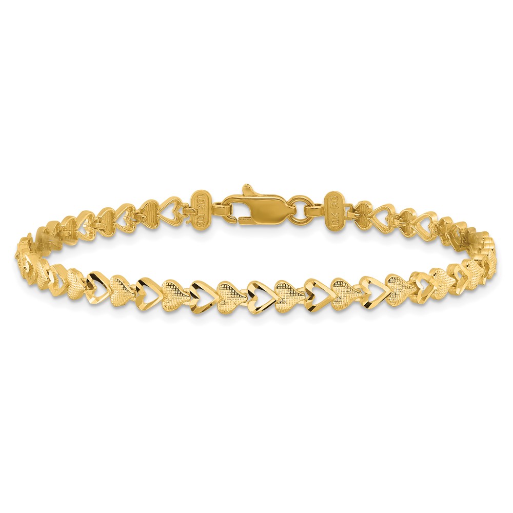 10k Heart Bracelet - Image 3