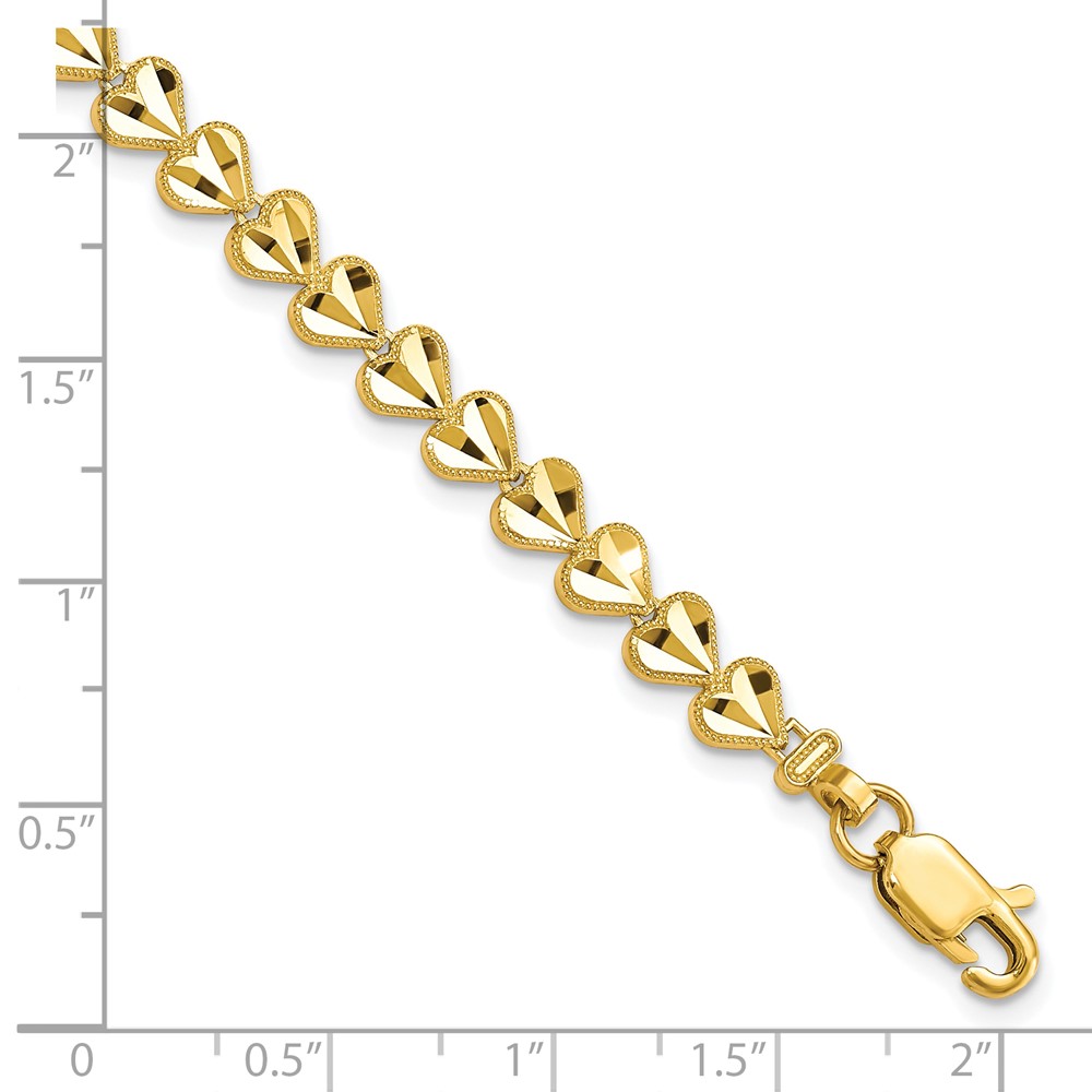 10k HEART Bracelet - Image 4