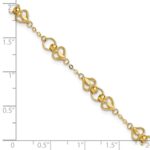 10k Polished Heart 7.5in Bracelet - Image 5