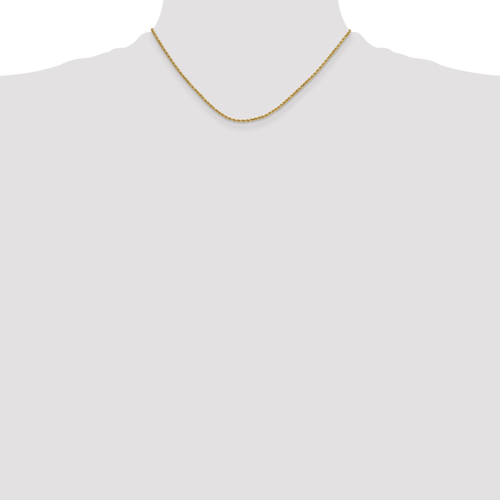 10k 2mm Semi-solid D/C Rope Chain - Image 4