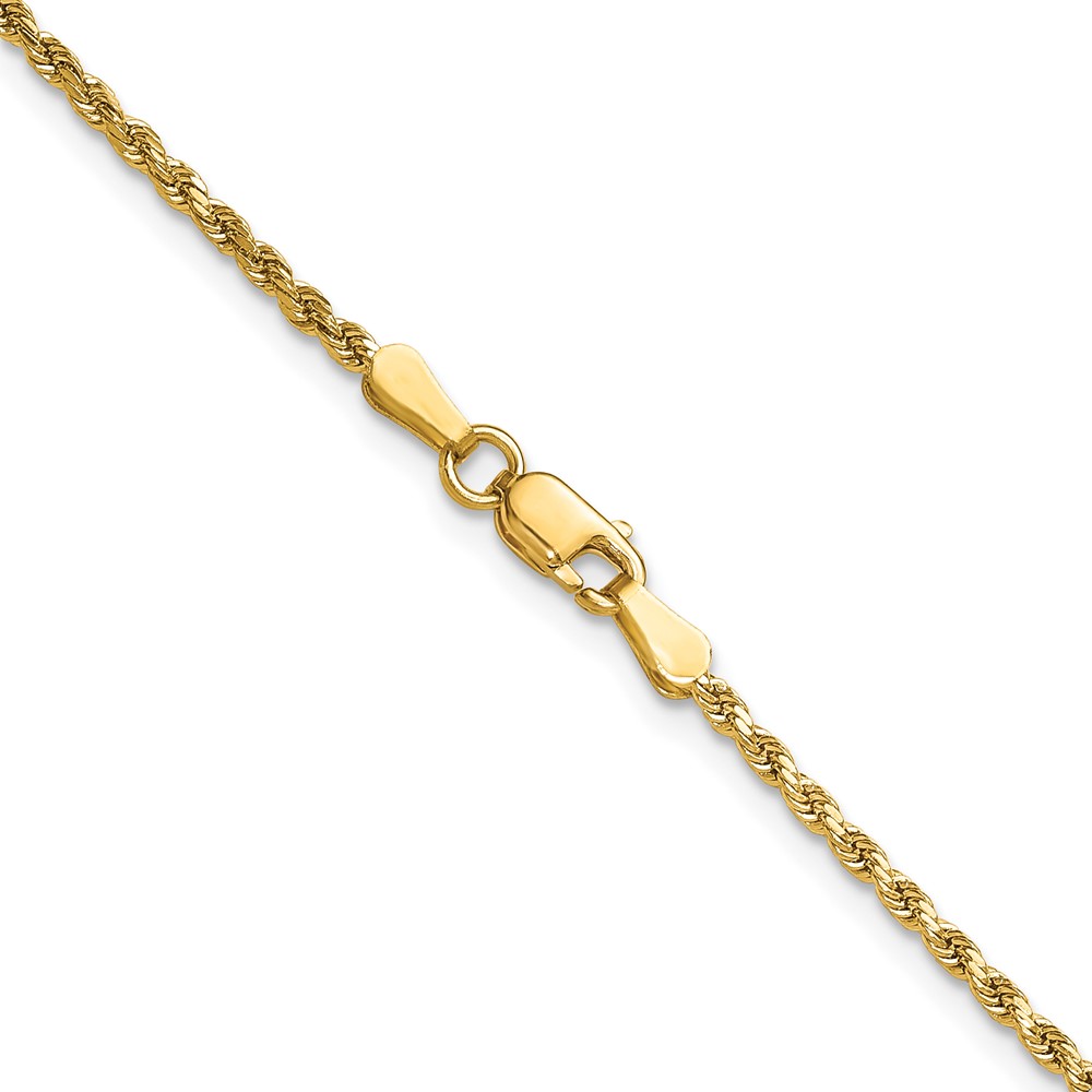 10k 2mm Semi-solid D/C Rope Chain - Image 3