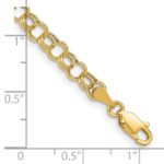 10k Hollow Double Link Charm Bracelet - Image 2