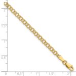 10k 3.5mm Solid Double Link Charm Bracelet - Image 2
