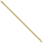 10k 8in 3.75mm Solid Double Link Charm Bracelet - Image 2