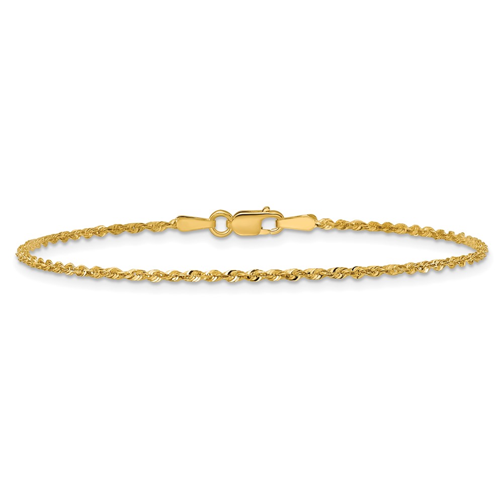 10k 1.5mm Extra-Light D/C Rope Chain Anklet - Image 4