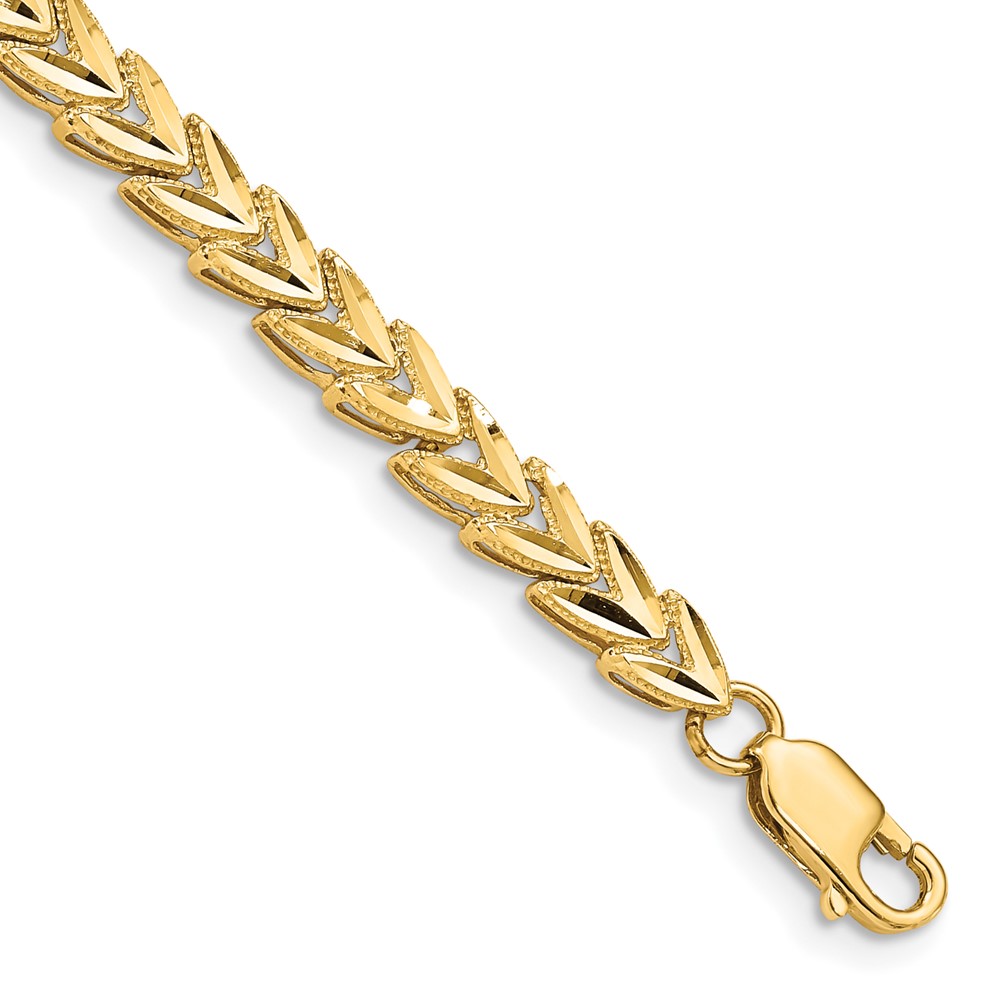10K Diamond Cut Bracelet - Image 1