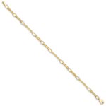 10k Polished and Textured Fancy Link Bracelet - Image 3