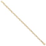 10k Polished Fancy Link Bracelet - Image 2