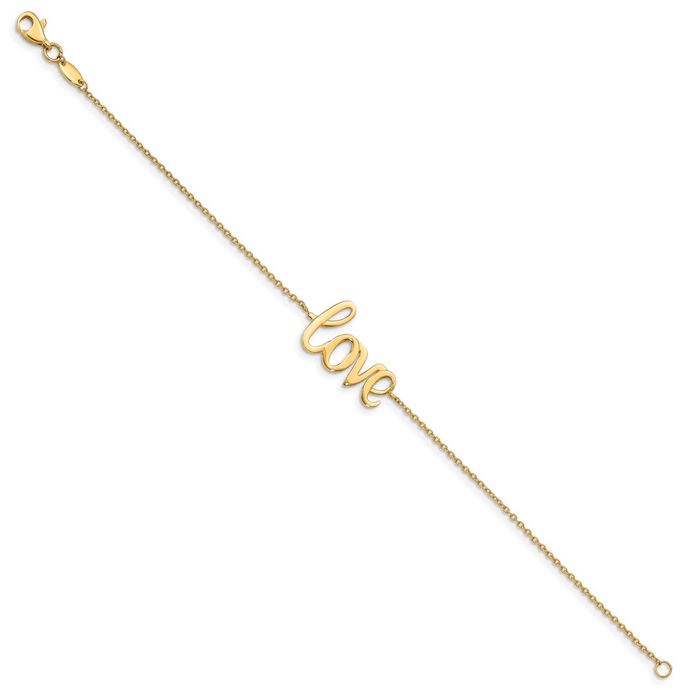 10K Polished LOVE Bracelet - Image 2