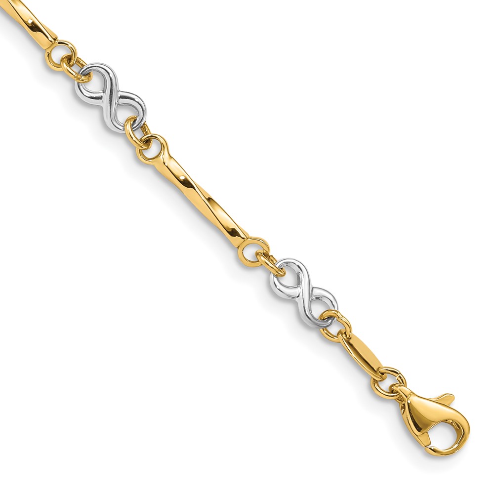 10k Two-tone Fancy Link Bracelet - Image 1