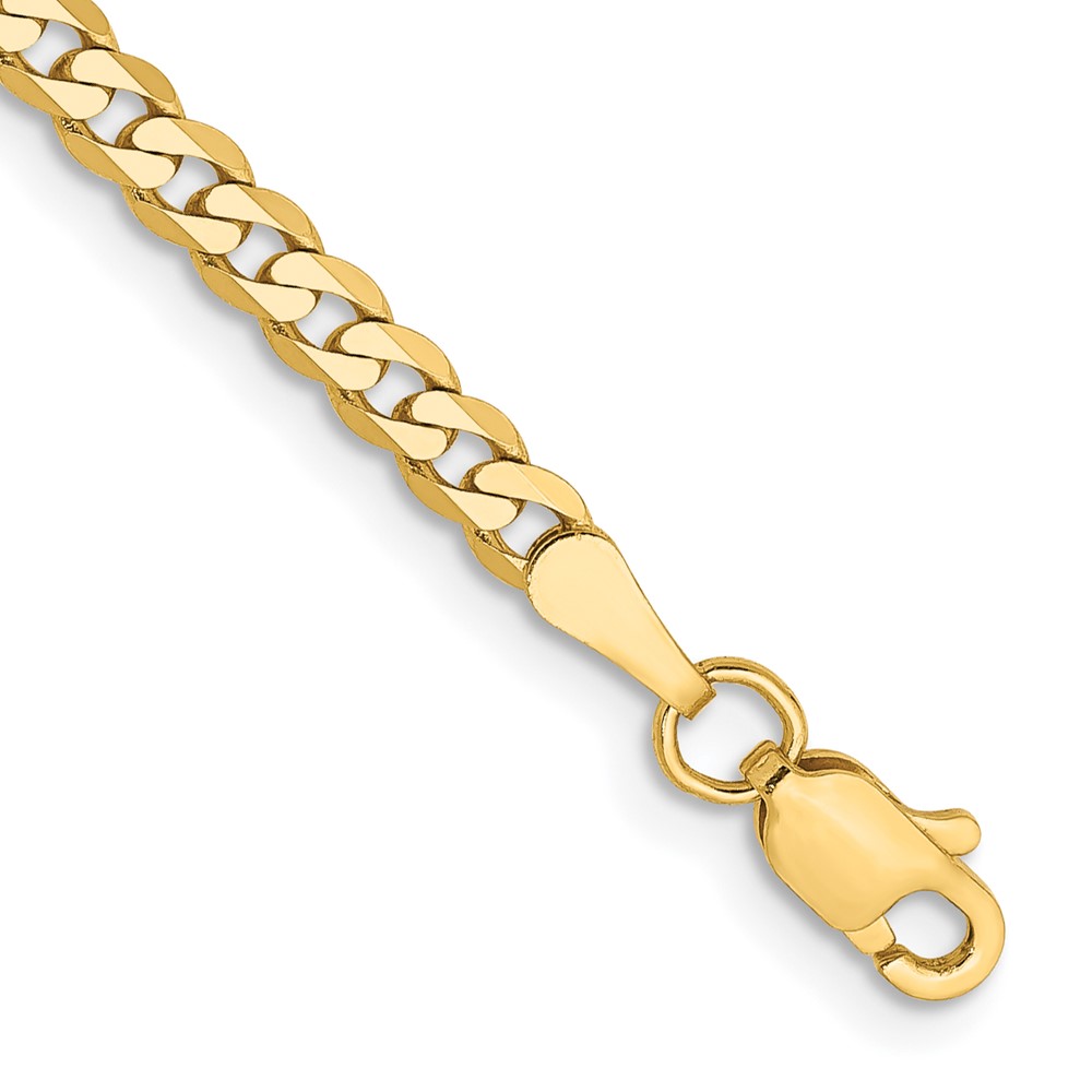 10k 2.9mm Flat Beveled Curb Chain - Image 1