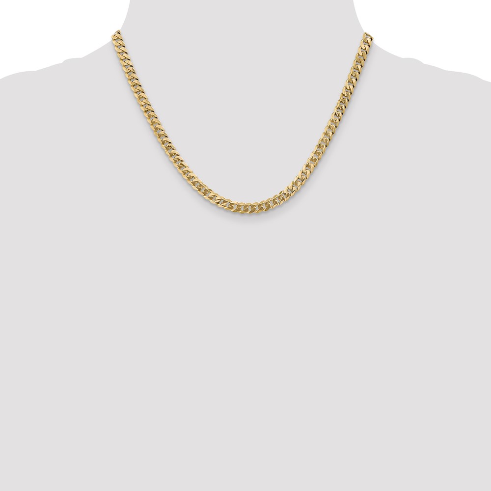 10k 5.75mm Flat Beveled Curb Chain - Image 4