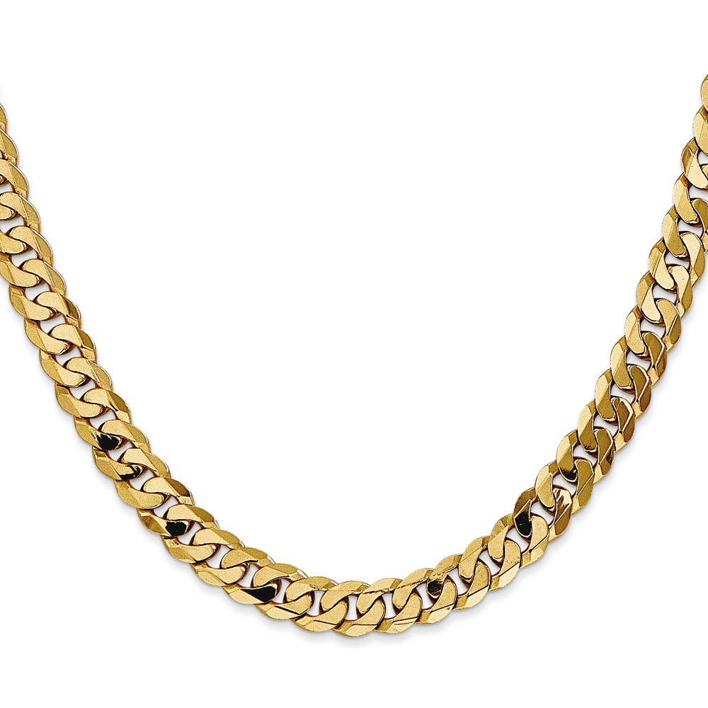 10k 6.75mm Flat Beveled Curb Chain - Image 2