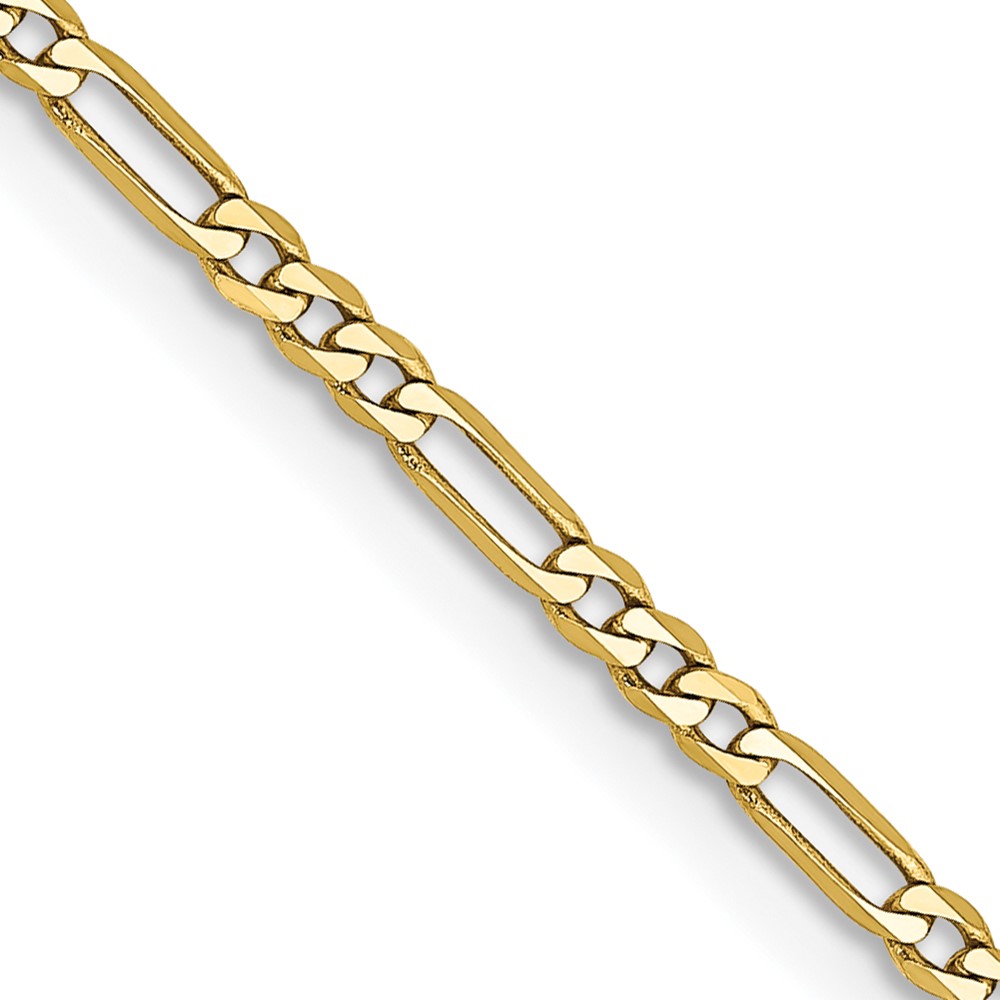 10k 1.75mm Flat Figaro Chain - Image 1