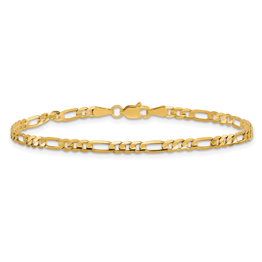10K 3mm Flat Figaro Chain - Image 2