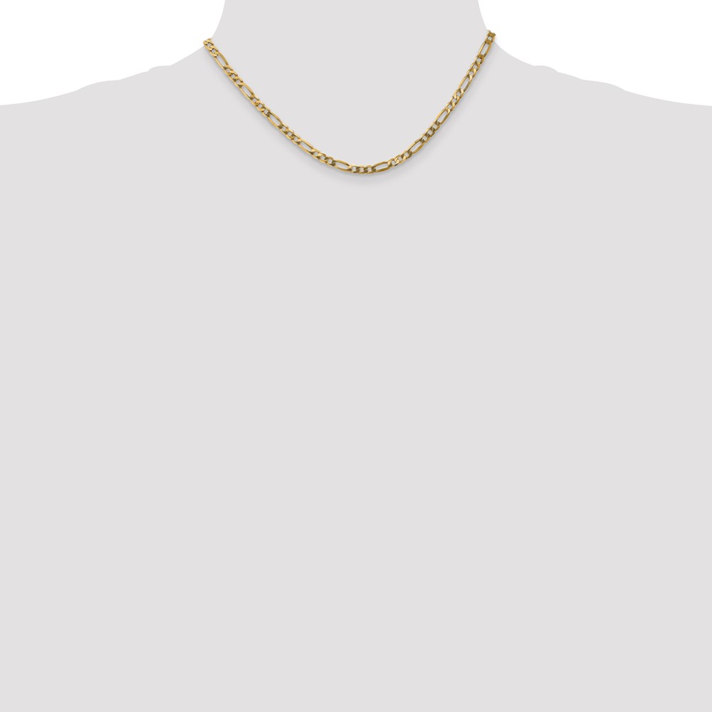 10K 4mm Flat Figaro Chain - Image 4