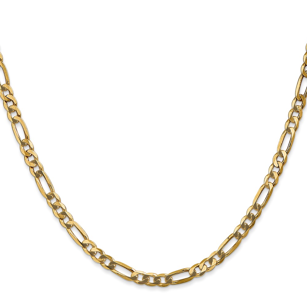 10K 4mm Flat Figaro Chain - Image 2