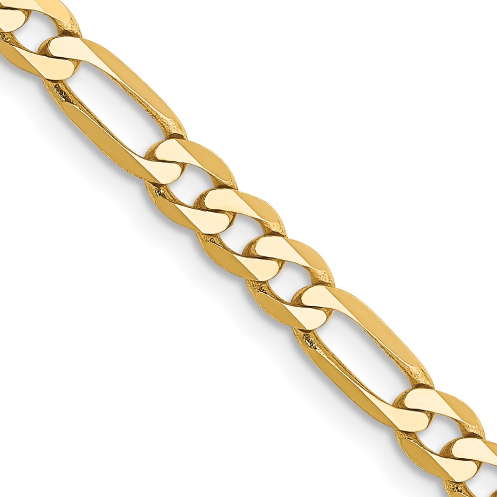 10K 4mm Flat Figaro Chain - Image 1