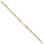 10k Figaro Link ID Bracelet - Image 2