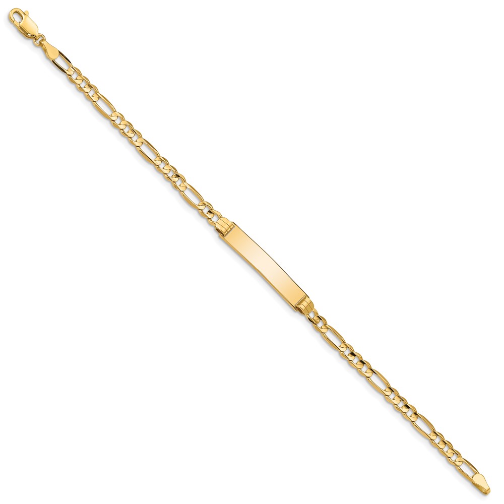 10k Figaro Link ID Bracelet - Image 2