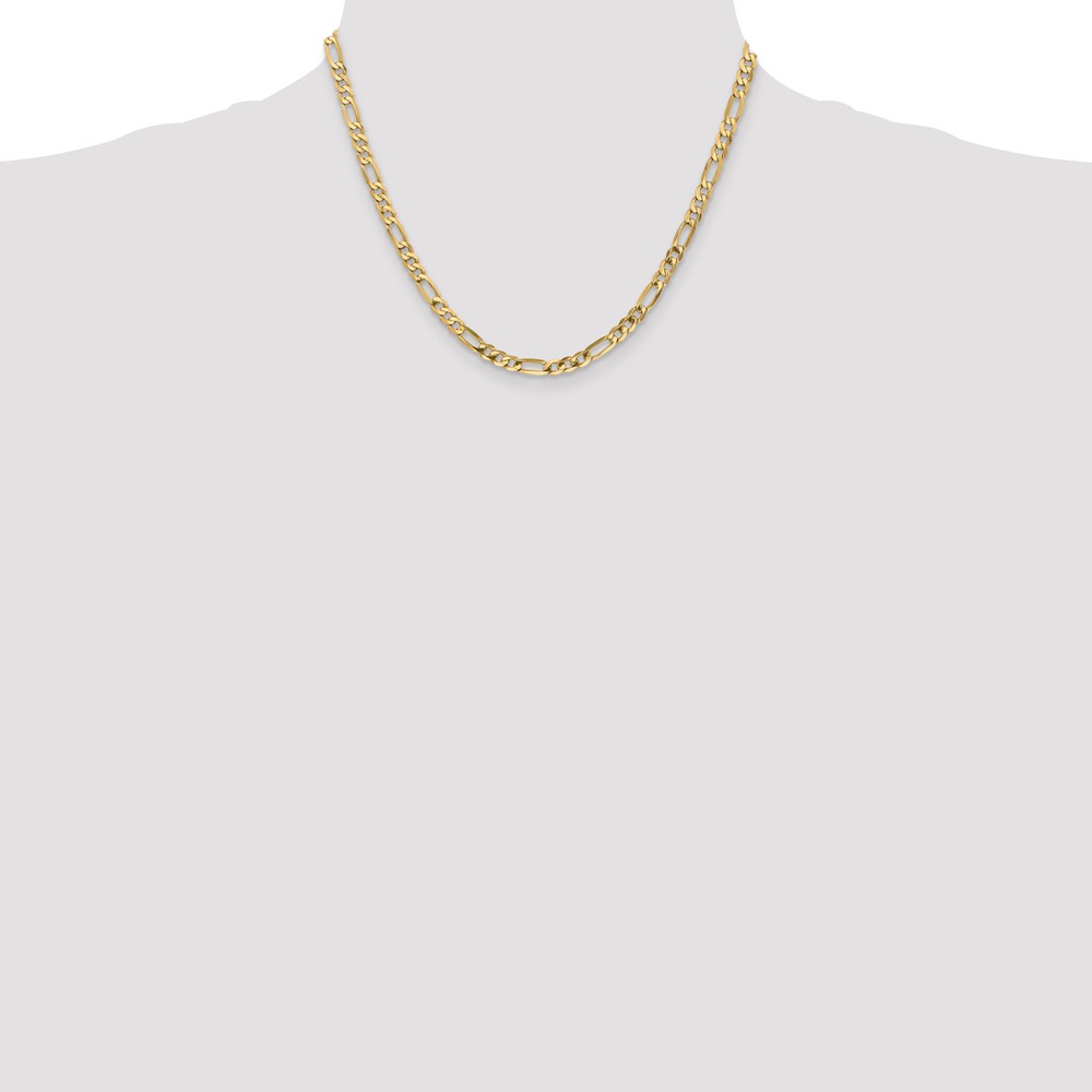 10K 4.75mm Flat Figaro Chain - Image 4