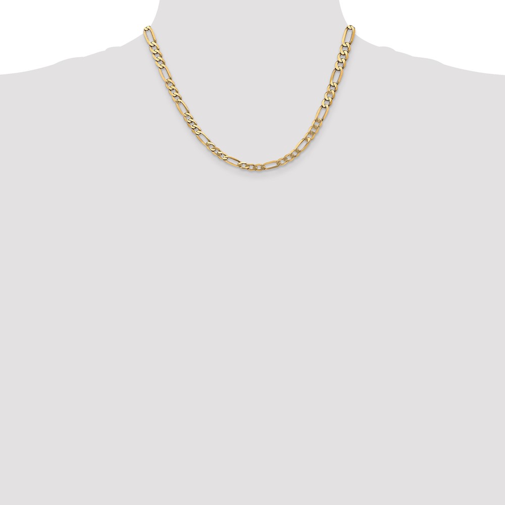 10K 5.25mm Flat Figaro Chain - Image 4