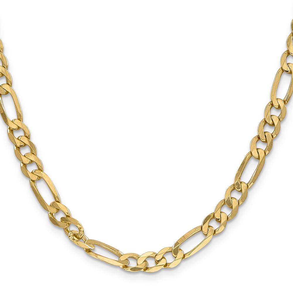 10K 6.25mm Flat Figaro Chain - Image 2