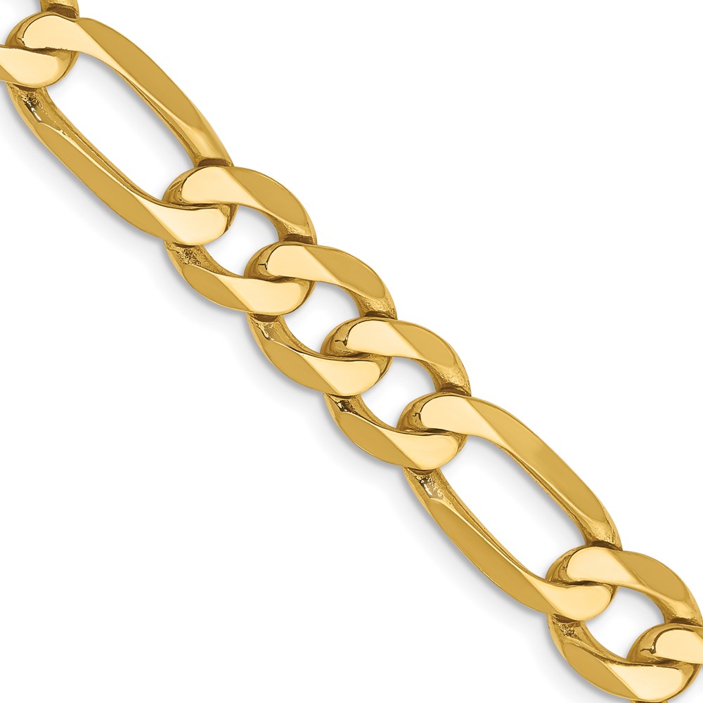 10K 7.5mm Flat Figaro Chain - Image 1