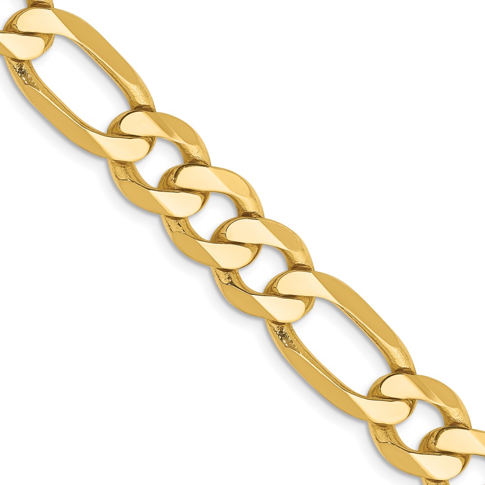 10K 8.75mm Flat Figaro Chain - Image 1