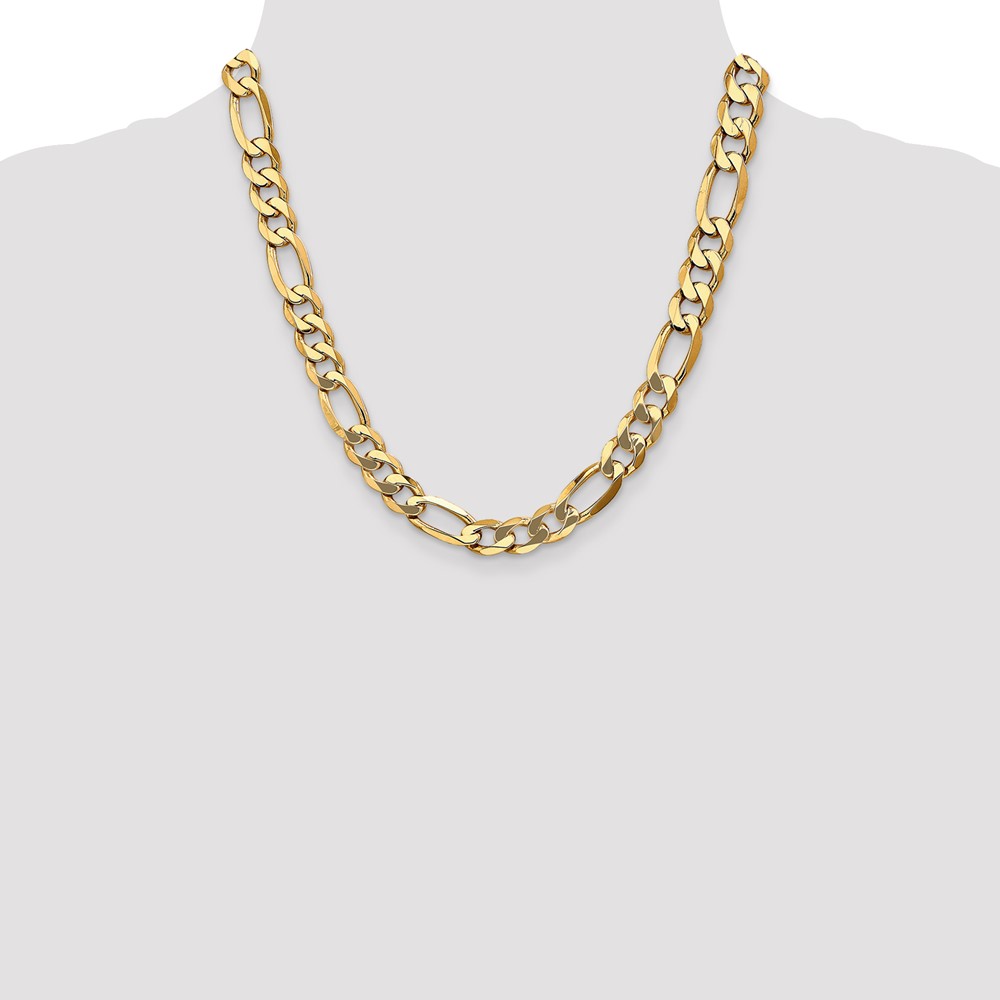 10K 10mm Flat Figaro Chain - Image 4