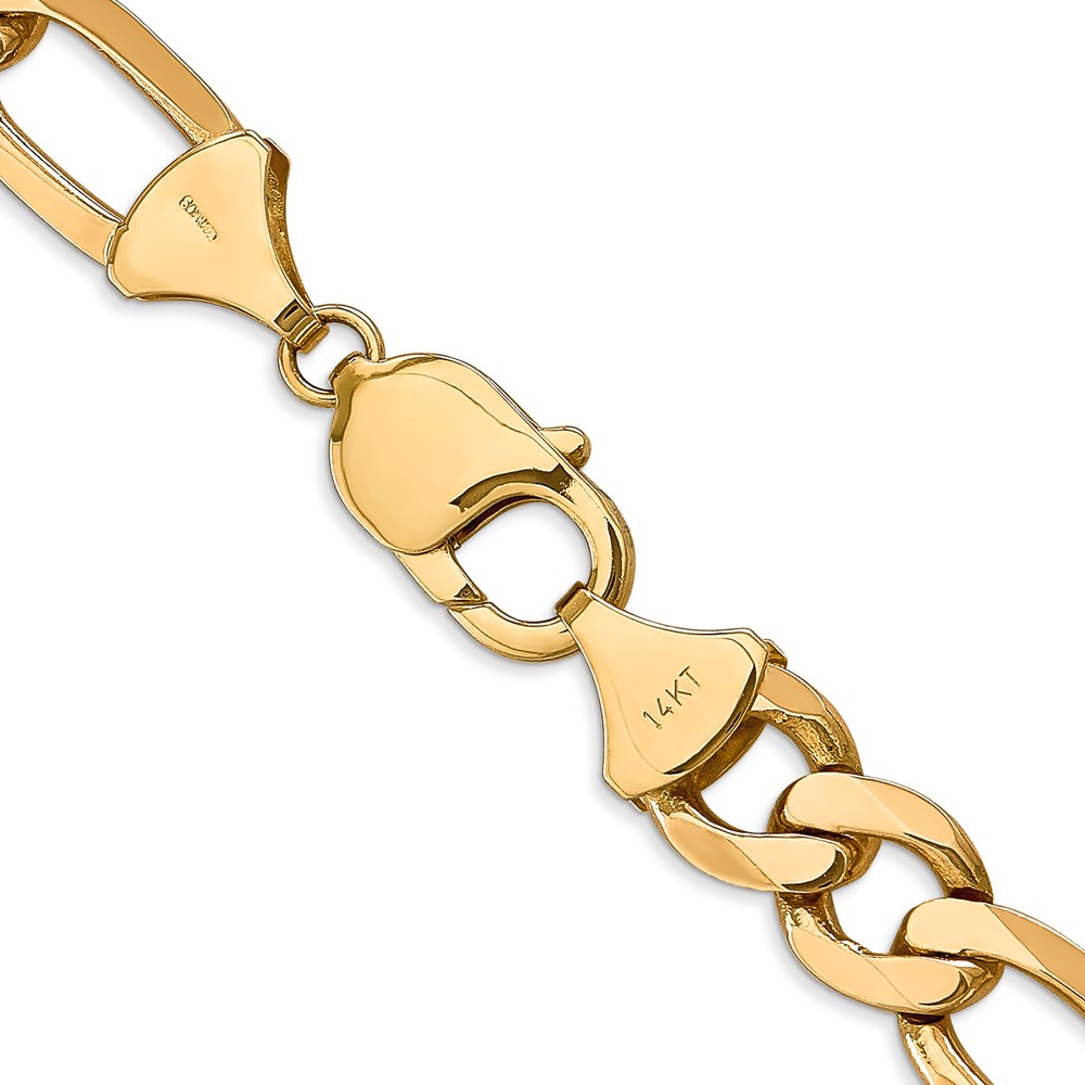10K 10mm Flat Figaro Chain - Image 3