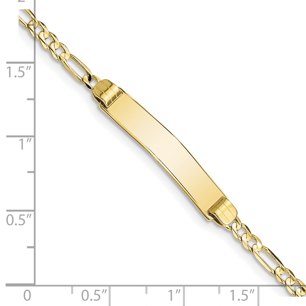 10k Figaro Link ID Bracelet - Image 3