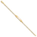 10k Figaro Link ID Bracelet - Image 2
