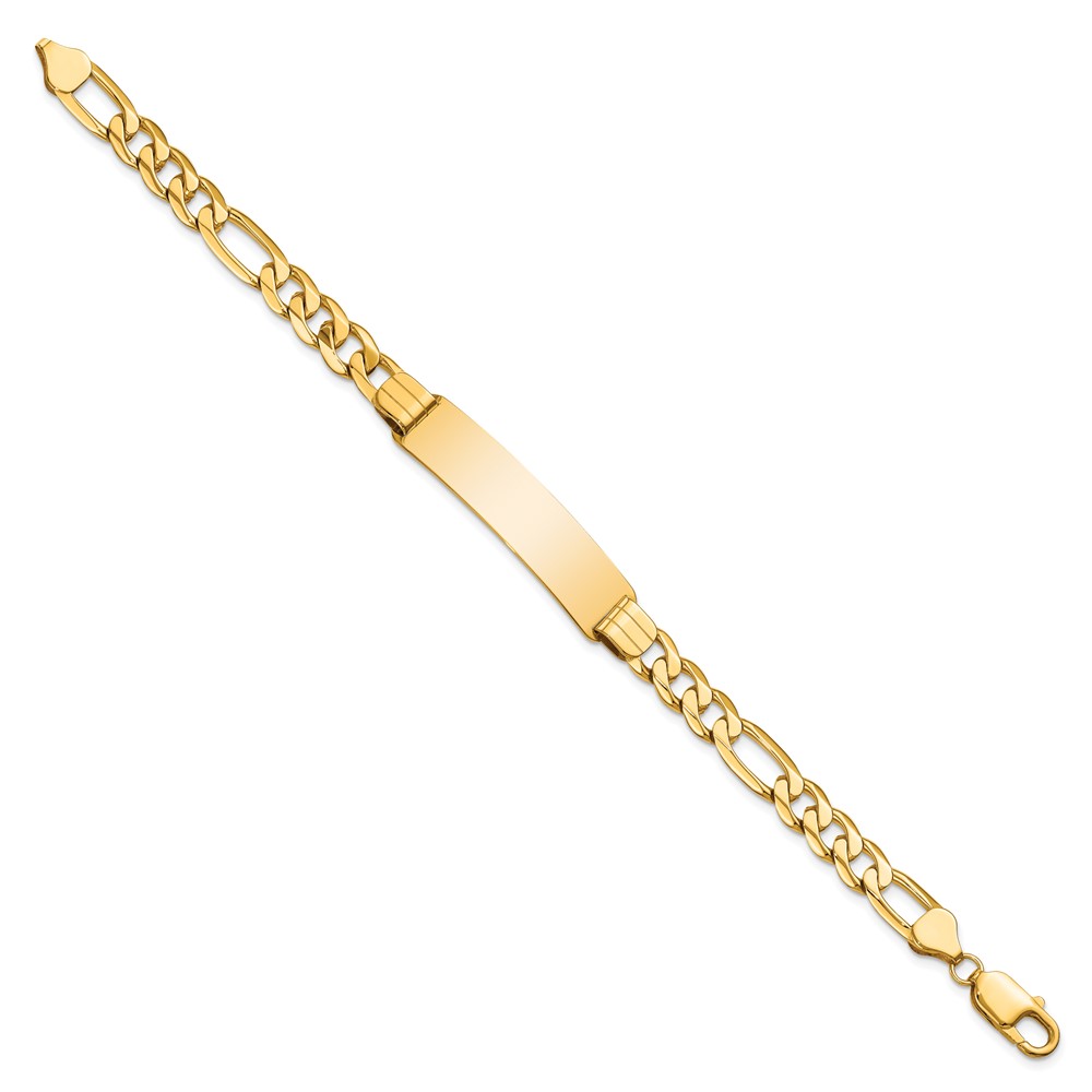 10k Figaro Link ID Bracelet - Image 2