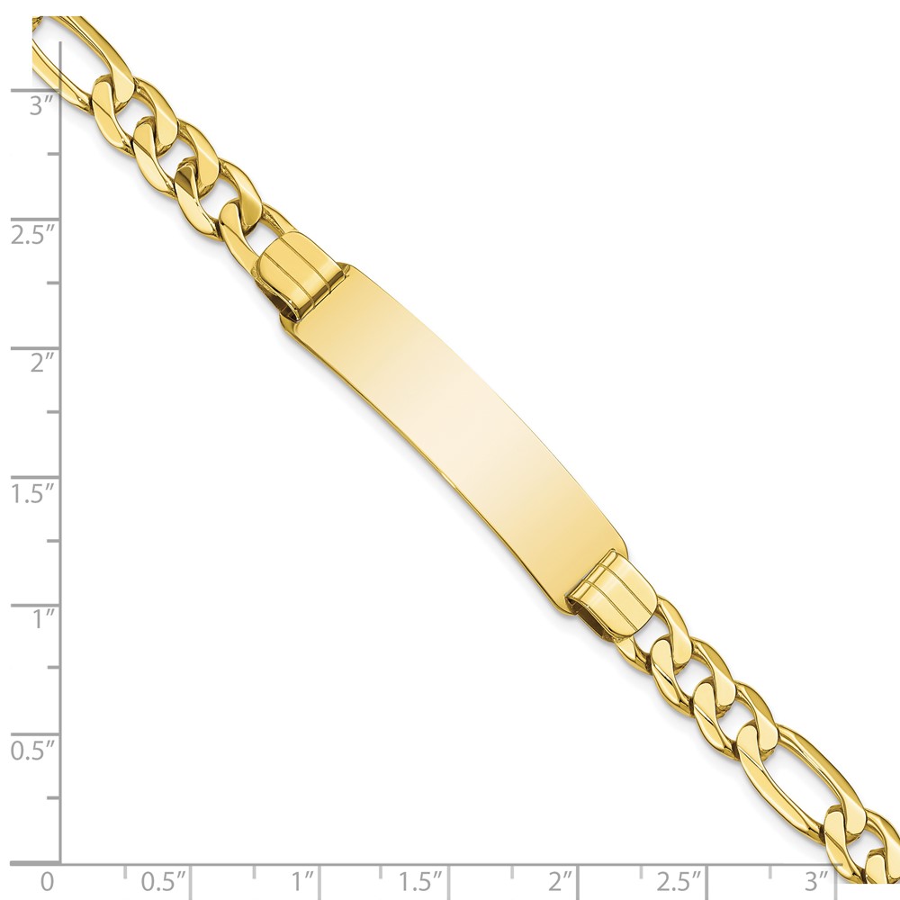 10k Figaro Link ID Bracelet - Image 3
